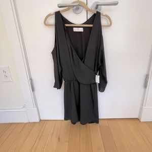 NWT Amanda Uprichard black silk dress